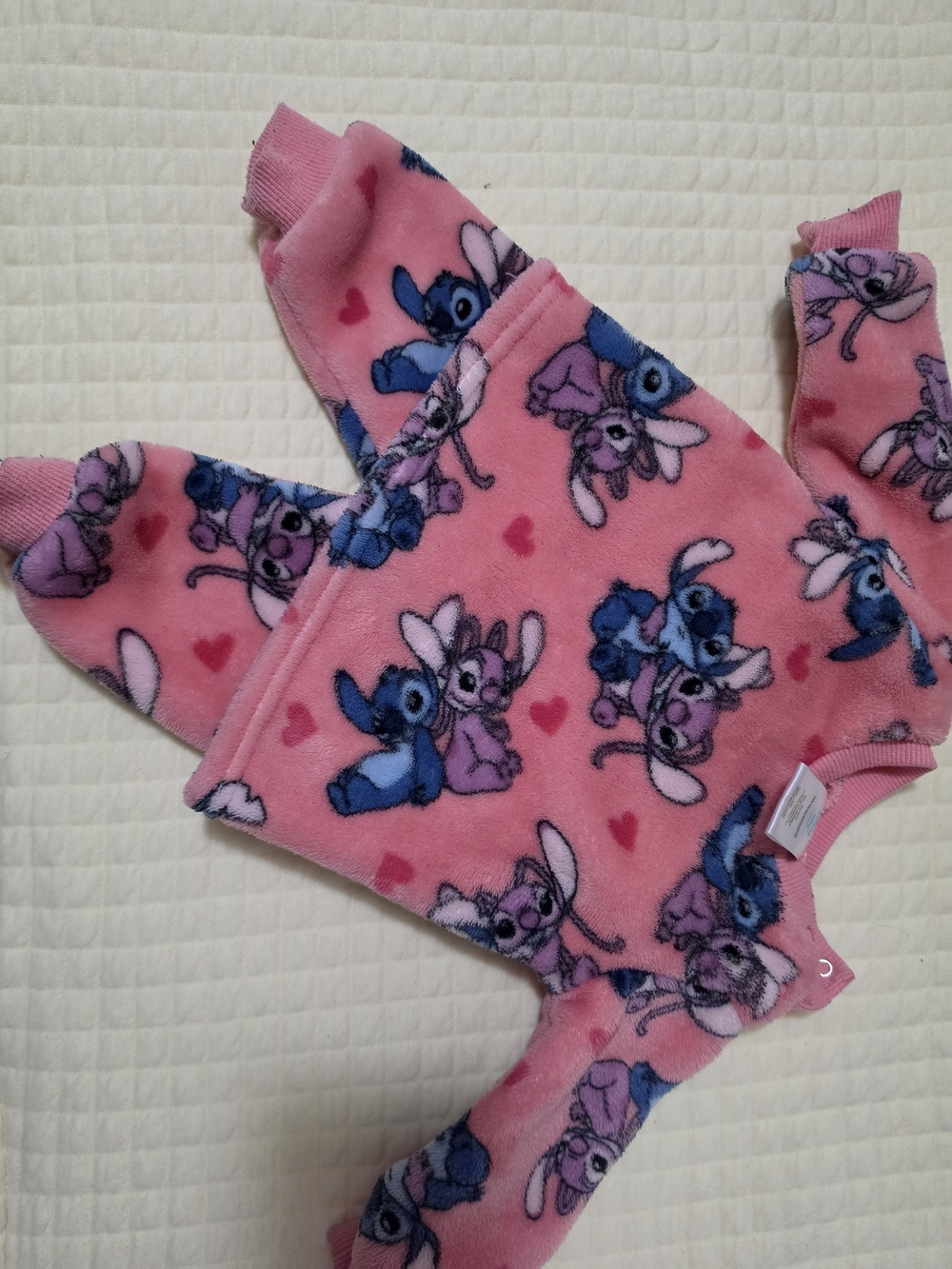 Disney Pink Stitch & Angel Fleece Baby 2 Peice